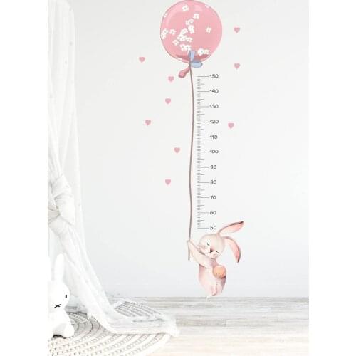 Height Gauge Baby Room Decor Wall Sticker Toddlers Bedroom Decals Learning Removable Sticker Nursery Wall Décor Animal