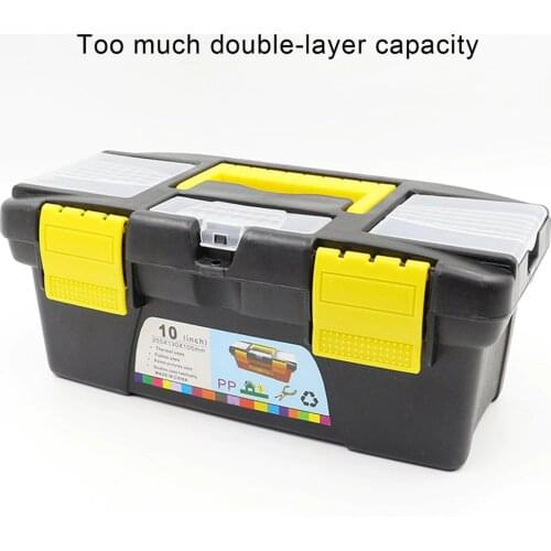 Double Layer Toolbox household maintenance electrician Box ABS hardware Car repair Thicken Antifall Multifunctional Instrument