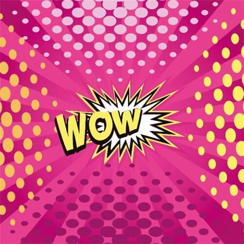 Laeacco Superhero Comics Wow Dots Pattern Children Photographic Backgrounds Customized Photography Backdrops For Photo Studio