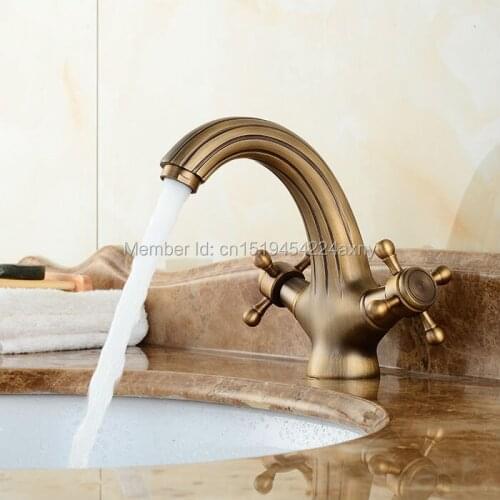 GIZERO Basin Mixer Faucet Dual Handle Classic Deck Mounted hot&cold mixer torneira banheiro Tap GI79