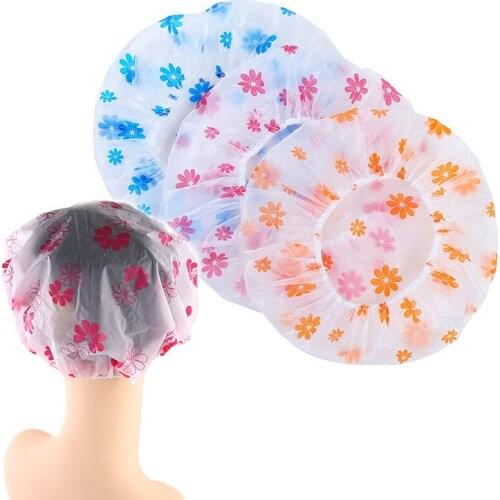 Hot selling waterproof bath cap thickening environmental protection hair bath cap For Women Spa Bathing Accessory Hair Salon