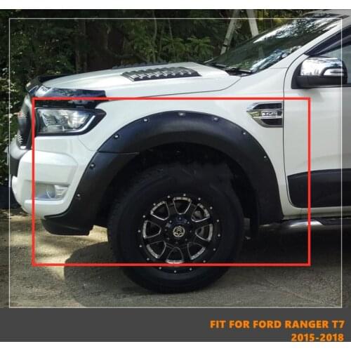 Good Quality ABS Car Wheel Eyebrow Arc Ring Fender Wheel Arch Fit For Ford Ranger T7 2015-2018