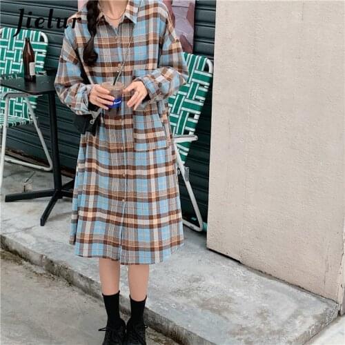 Женские рубашки в клетку Jielur China At AliExpress