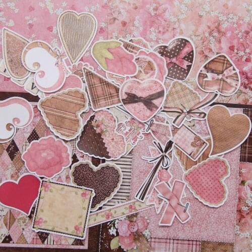 Cute Pink Hearts Washi Paper Stickers Journaling Supplies Craft Paper Junk Journal Scrapbooking Material Art Work Sticker Pack