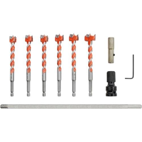 Drill Bit Set Hex Shank Extension Thread Alloy Power Tools For Concrete Ceramic Tile DIY Wall Hole Size 16mm-25mm Saw Drilling