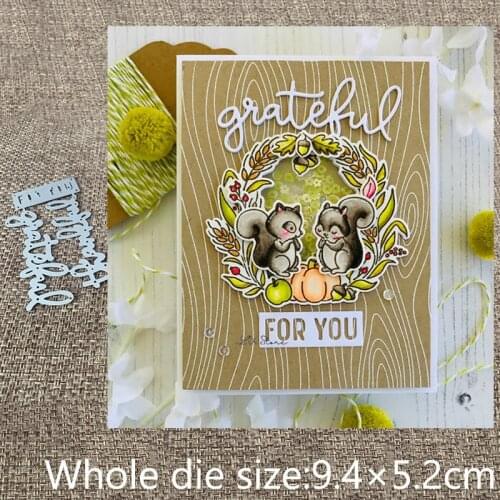 New Design Craft Metal stencil mold Cutting Dies Thankful for You Words scrapbook die cuts Album Paper Card Craft Embossing