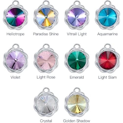 Wholesale Rivoli Rhinestone Alloy Pendant Crystal Clavicle Chain Earring Crafts Necklace Jewelry Accessory Gems Decoration