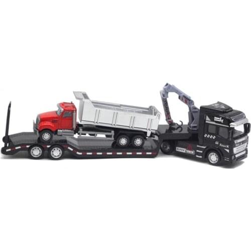 Pull-back Design Construction Trailer Model Detachable Head High Simulation Construction Trailer Vehicle Model for Kids Adults
