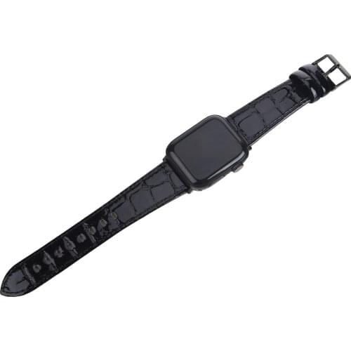 Grain Leather Strap with Bamboo Slub for Apple Watch Smart Watch Band Buckle Style Compatible With Iwatch SE Series 6 5 4 3 2 1