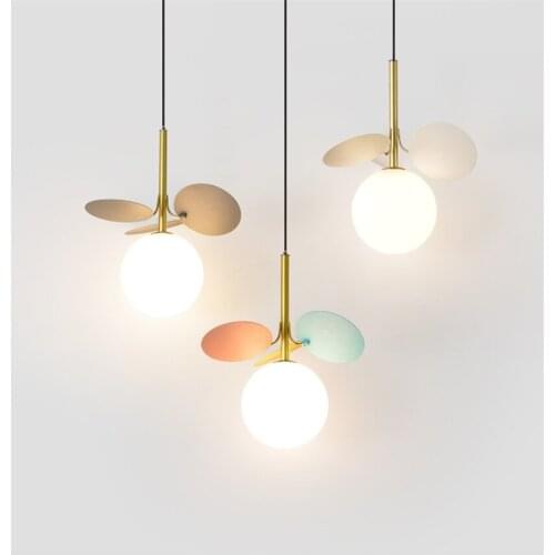 Nordic Bedside Glass Pendant Light Bedroom Dining Room Living Room Home Decor Single Head Long Line Childrens Room Pendant Lamp