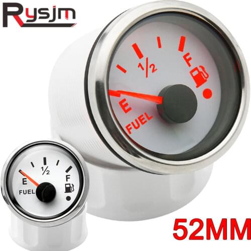 Universal Fuel Gauge for Motorcycles New 52mm Marine Auto Fuel Level Tank Gauges 0-190 ohm Fuel Level Meters 240-33 ohm 9-32v