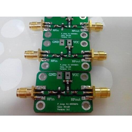 NEW 1PC 0.1-2000MHz Low Noise Broadband RF Receiver Amplifier Signal Amplifier VHF 30dB