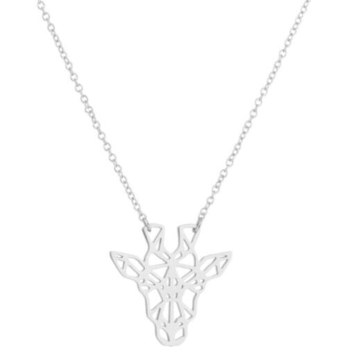 Hollow out a giraffe necklace giraffe pendant geometric animals act the role ofing is tasted