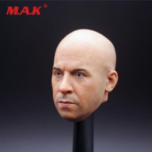 1/6 Scale Female Male Sculpt Man Head Sculpt Driver Macho Mr.Vin Head Craved Bald Model for 12‘’ Strong Action Figure Dolls