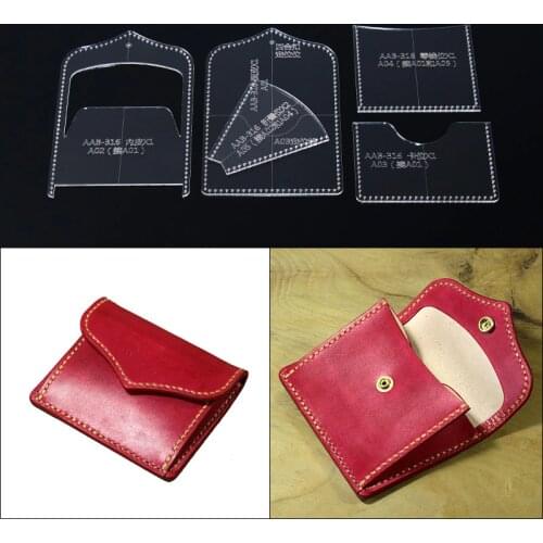 1 Set DIY Leather Craft Small Coin Bag Wallet Die Cutting Knife Template Mould Hand Punch Tool 10*9.5*1.5cm