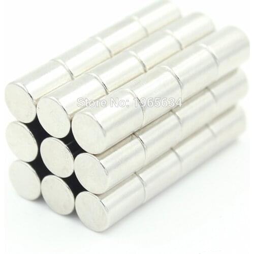 10pcs Neodymium N35 Dia 6mm X 20mm Strong Magnets Tiny Disc NdFeB Rare Earth For Crafts Models Fridge Sticking magnet 6x20mm