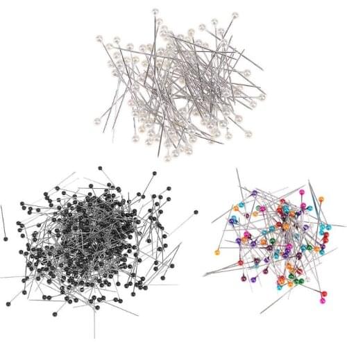 100pcs 37mm Pearl Needle Round Head Clothing Pin Sewing Pins Diy Decoration Crafts Sewing Accessories Sewing Needles