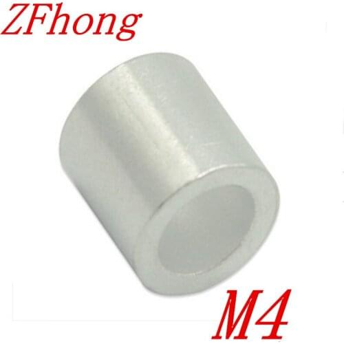 100PCS M4 4mm Aluminum Wire Rope Cable Crimping Button Stop Sleeves Clip Fittings