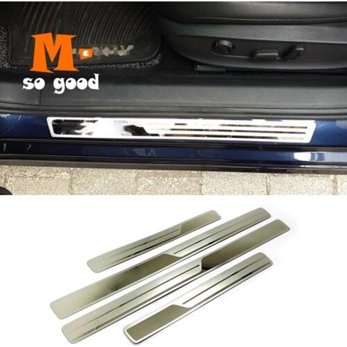 2015 16 17 18 19 2019 For Volkswagen VW Passat B5 B6 B7 Anti-Scratch 4 Door Sill Scuff Plate Welcome Pedal Car Accessories 4pcs