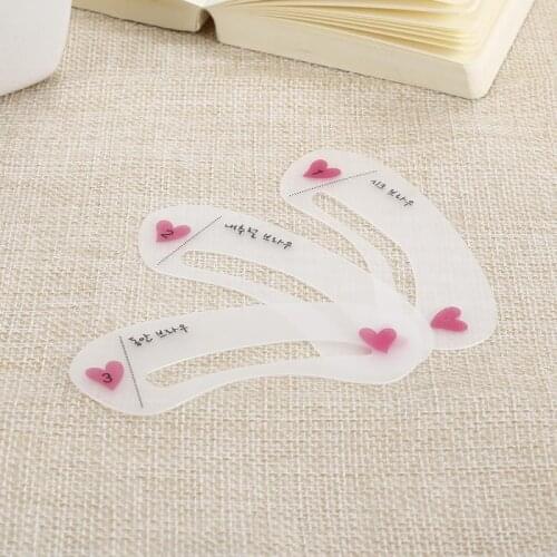 3pcs Card Eyebrow Drawing Gguide Card Stencil Grooming Shaper Template Makeup Tools Stickers Eyebrow Shaper Cosmetic Accessories
