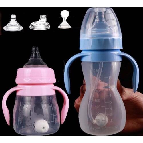 3 in 1 Useful Safety Silicone Baby Bottle with Spoon Food Supplement Rice Paste Storage Cup Convenient and Practical