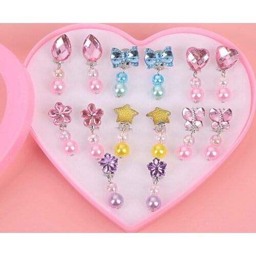 7 Pair Korean Style Creative Cartoon Animal Lovely Baby Ear Clip Girls Hairpins Kitty Cat Ear Clips Kids Clip Earring For Girls