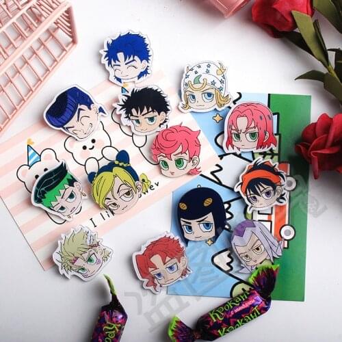 Anime JOJO Bizarre Adventure Cartoon Acrylic Badges Kawaii Badge Icons on The Backpack Badges for Clothes Handbag Pin Brooch