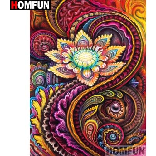 HOMFUN Full Square/Round Drill 5D DIY Diamond Painting "Flower landscape" 3D Diamond Embroidery Cross Stitch Home Decor A19101