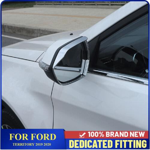 Auto Parts For Ford Territory 2019 2020 Car Body Side Door Rearview Mirror Trims Rain Shield Sun Visor Shade Eyebrow Cover Frame