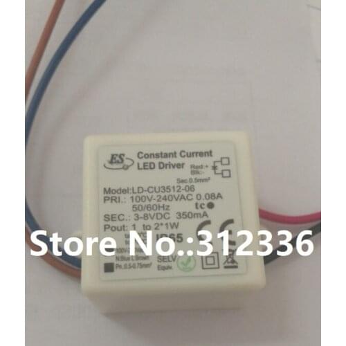 Free Shipping Power Supply LD-CU3512-06 2W 350mA WK-76-LED-001A Constant Current LED driver Single Switch Reliability Miniature