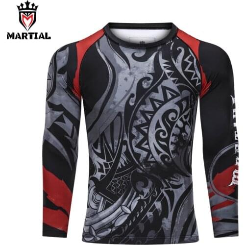 MARTIAL :2021 NEW ARRIVAL HELL SKIN DESIGN PRINT MMA FIGHT RASH GUARD COMPRESSION TOPS