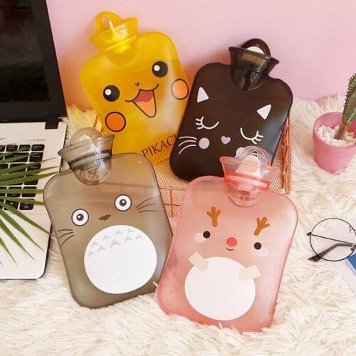 450 ml Hot Water Bottle Cute Cartoon Portable Cold-proof ransparent pvc water injection in winter student dormitory hand warmer
