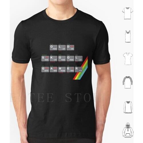 Old Skool Gamer T Shirt Cotton Men Diy Print Zx Spectrum Spectrum Retro Gaming Retro Computer Video Games