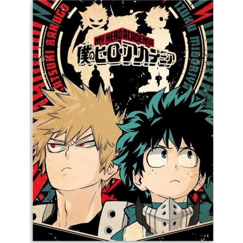HD Prints My Hero Academy Canvas Painting Wall Art Anime Pictures Home Decor Bedroom Midoriya Izuku and Bakugou Katsuki Poster