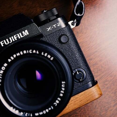 Walnut Wooden Wood Hand Grip Plate Bracket For FUJI XT2 FUJIFILM X T2