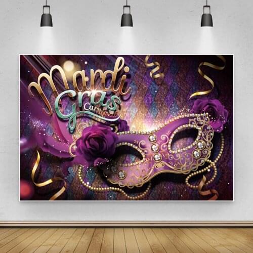 Laeacco Carnival Happy Purim Mask Party Photography Backdrop Haman Baby Portrait Photographic Background Photocall Photo Studio