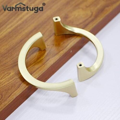 VARMSTUGA Brass drawer handle cabinet door round handle cabinet new classical gold handle