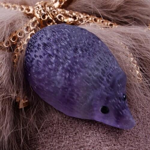 LETAOSK NEW Random Natural Quartz Crystal Skull Carved Rainbow Colorful Fluorite Hedgehog Stone Healing Craft