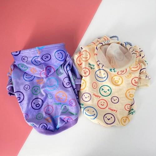 Fashion Dog Clothes Spring Autumn Soft Warm Hoodie For Small Medium Dogs Puppy Cute Sweater Pet Clothing For French Bulldog