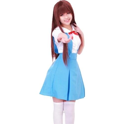 Newest 2021Evangelion Halloween Women Cosplay Asuka Langley Soryu Tokyo Ayanami Rei Costume School Uniform