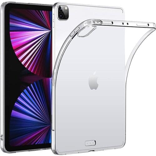 Clear Case For iPad Pro 12.9 inch 5th 2021 Slim Lightweight Silicone Back Cover For iPad Pro 12.9 4th 2020 3th2018 TPU Soft Case