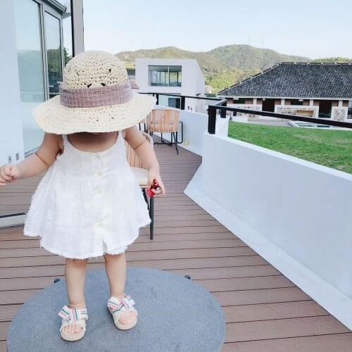 Korean Baby Girls Strap Shirt Summer New Kids Fringed Suspenders Baby Shirts Cute Veiled Girls Top Suspender Toddler Blouse 3-8Y