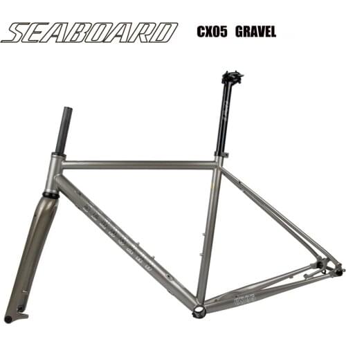 Seaboard CX05 GRAVEL Disk Brake Road Bicycle Frame Bucket Heat Treatment Steel Frame and Carbon Fork Gravel