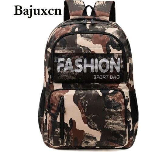 Trend camouflage backpack 2021 new large-capacity shoulder bag multifunctional youth boys and girls school bag light travel bag
