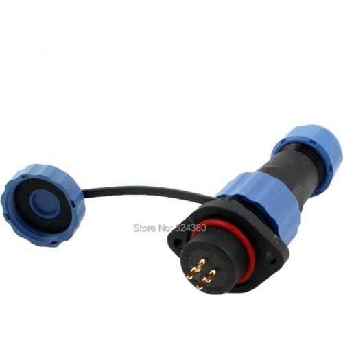 Flange Waterproof Dustproof Aviation Connector SD16 16mm 4 Pin Plastic Female Male Wire Cable Plug Socket Straight IP68 Discount