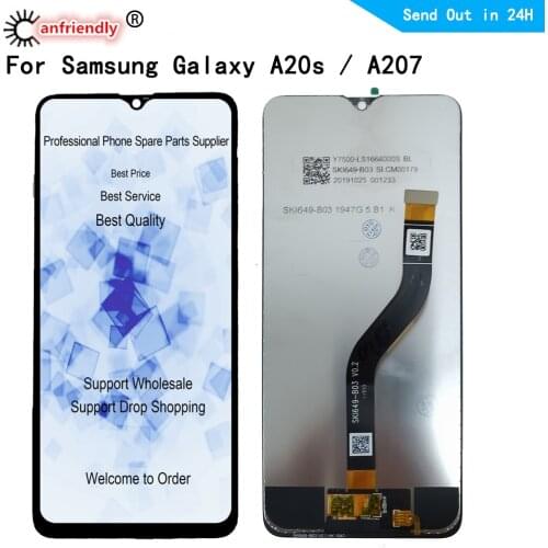 LCD For Samsung Galaxy A20S A207 SM-A207F A207G A207U A207W A207YN LCD display Screen Touch panel Digitizer with frame Assembly