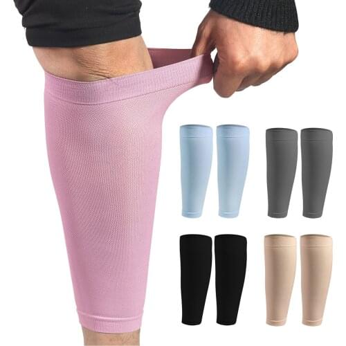 1 pair Outdoor Sports Leg Sleeve Support Shin Brace Knee Pads Kneepad Basketball Sport Calf Stretch Knee Brace pad Thigh Running