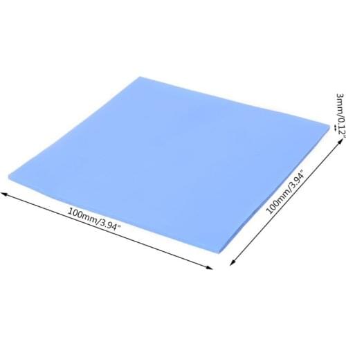 1Pc 100mmx100mmx3mm Thermal Conductivity CPU Heatsink Cooling Conductive Silicone Pad Thermal Pads for PC Computer