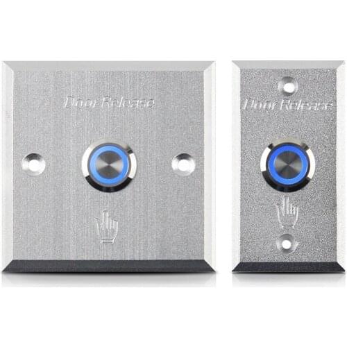 1PCS Door Exit Switch with LED Blue Light Normally Open Normally Closed Door Release Button