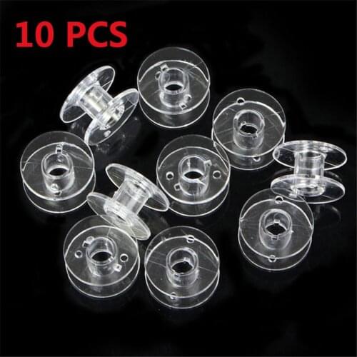 Lots 10 PCS Clear Plastic Bobbins For Brother Janome Singer Sewing Machine Wonderation Wholesale